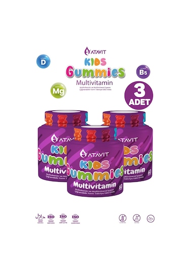 Atavit Kids Multivitamin 60 Gummies 3 Adet