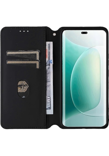 Honor 400 Kılıf Cüzdan Eşkenar Dörtgen Baskılı Deri Telefon Kılıfı Çok Renkli