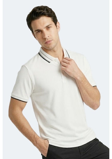 Slazenger Zınovıa Erkek Polo Yaka Beyaz Tişört