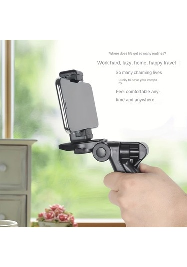 Motion003 Koyu Siyah Taşınabilir 360 Dönebilen Anti Shake Tripod Mobil Telefonlar İçin Daya Koyu Siyah