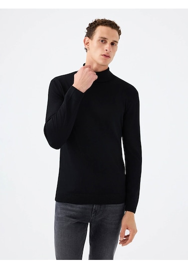 Loft Regular Fit Siyah Erkek Kazak Lf2041623 Siyah