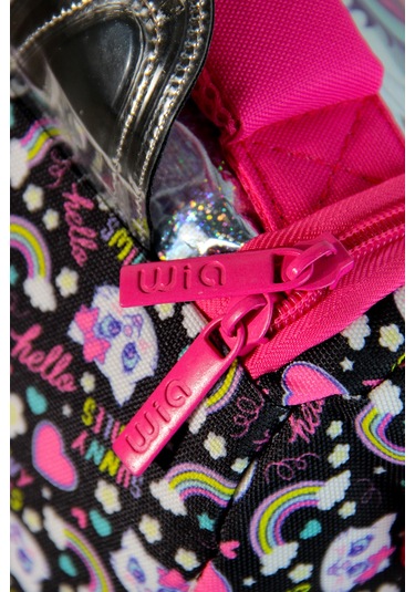 Wia Sweet Cat Kız Çocuk Termoslu Beslenme Çantası Siyah