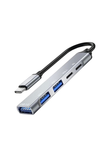 5in1 Metal Usb Hub - Yüksek Hızlı Çoklayıcı, 5 Bağlantı Noktalı, Dayanıklı Ve Taşınabilir Tasarım