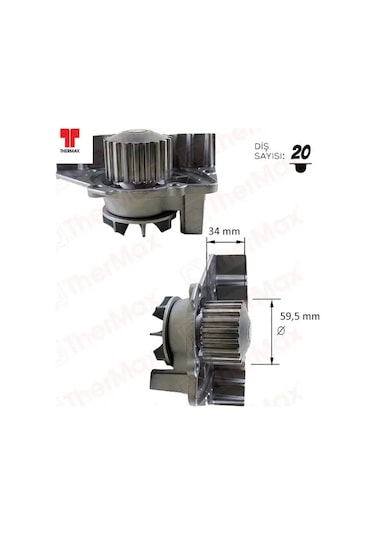 Devirdaim Pompasi Partner-berlingo 96- Jumper-scudo 96-02 Expert 96- 20 Diş-59.5mm-34m