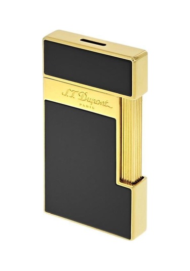 St Dupont Slimmy Golden Shiny Black Lacquer Çakmak 28002