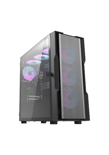 Zoko Amiral DK431 4x12 Cm ARGB Fanlı Mesh Panel Temperli Cam E-ATX Bilgisayar Kasası
