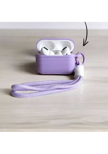Iphone 1/2. Nesil Uyumlu Koruyucu Bluetooth Kulaklık Kılıfı Mor Airpods 1/2. Nesil