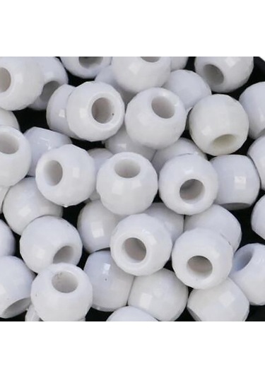 Suntek 240x Midilli Boncuk Kiti Saç Boncukları Dıy Örgü Beyaz Beyaz