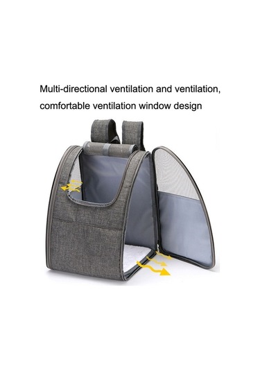 Dm Cbtx Sjbb11 Evcil Hayvan Gezisi Nefes Alabilir Taşıma Çantası Gri