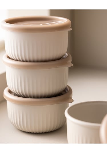 Lucca 4'lü Saklama Kabı Seti - Bej 8684427125045 Ekru