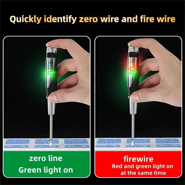 Willowhaven D06 Yüksek Parlaklıklı Led Voltaj Test Kalemi Kızılötesi Hat Kesme Tespiti Kaymaz Üçgen Sap Ev Ve Profesyonel Elektrikçiler