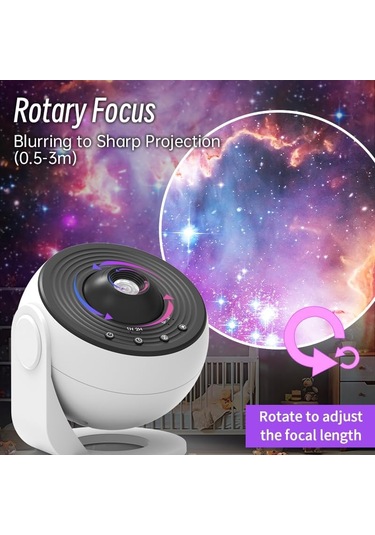 Star Projector, Galaxy Projector Planetarium Projector, 4k İle Yatak Odası Ultra Clear Galaxy Night Light İçin