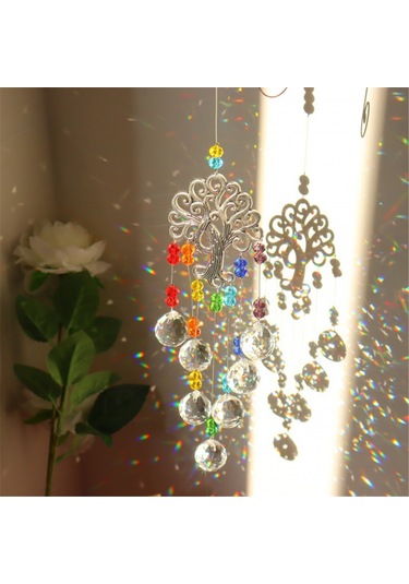 Qingmipy K9 Kristal Cam Güneş Tutucu - Aydınlatma Yansımaları, Bahçe/pencere Dekorasyonu, 40 Cm Uzunluk, Hediye Hediyesi