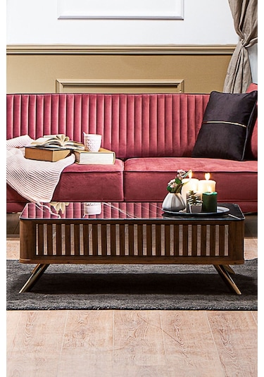 Modalife Demre Orta Sehpa Salon Oturma Odası Ceviz