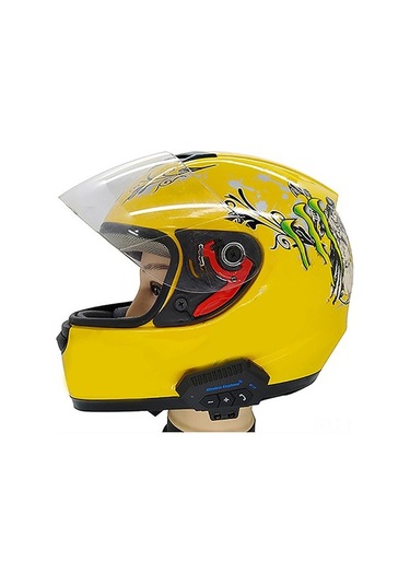 Fortunelane Motosiklet Kaskı Kulaklık: Kablosuz Konuşma, Müzik Kontrol, 10m Mesafe - Siyah V4.0+edr