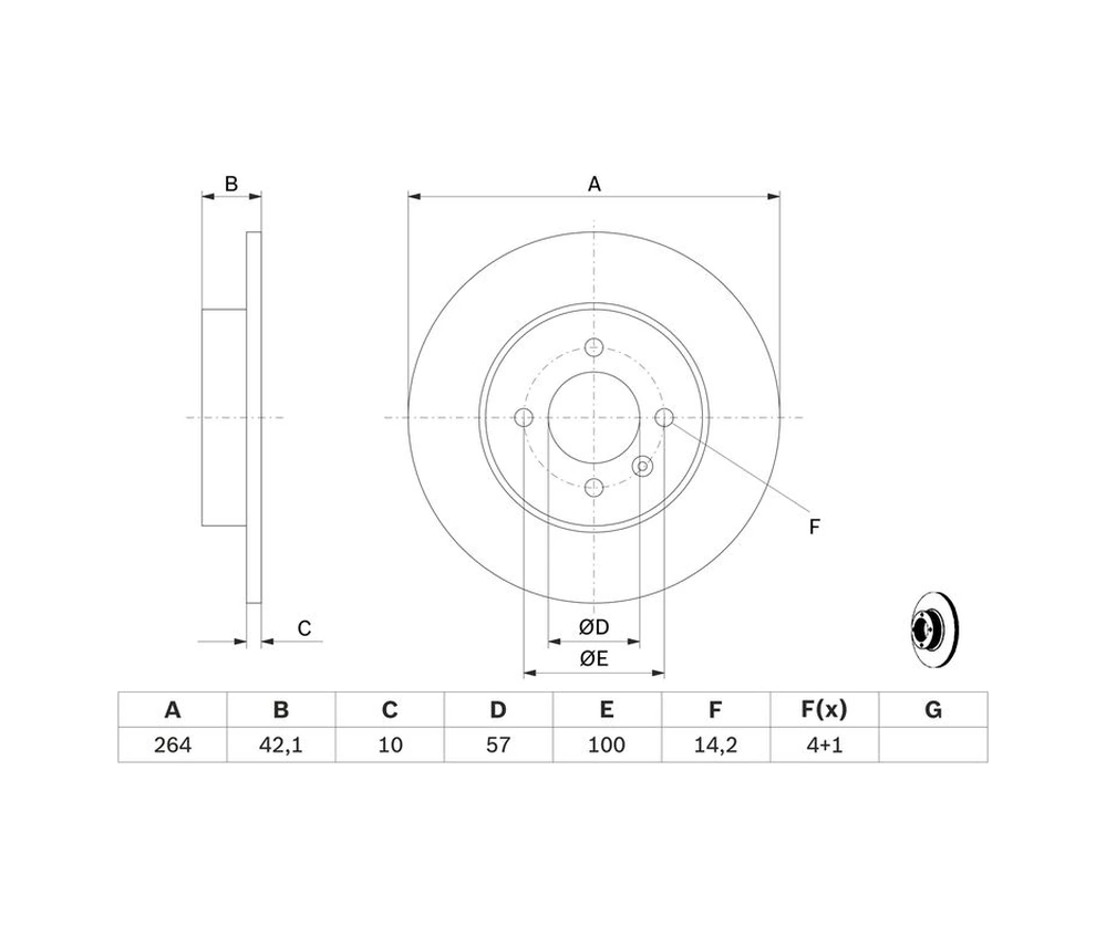 Opel Corsa C 1.3cdtı 2003-2009 Bosch Arka Disk Netparbd1080 2 Adet
