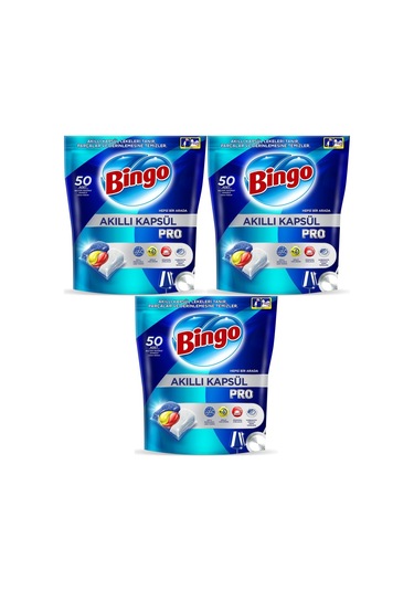 Bingo Akıllı Kapsül Pro Bulaşık Makinesideterjanı Tableti 150adet