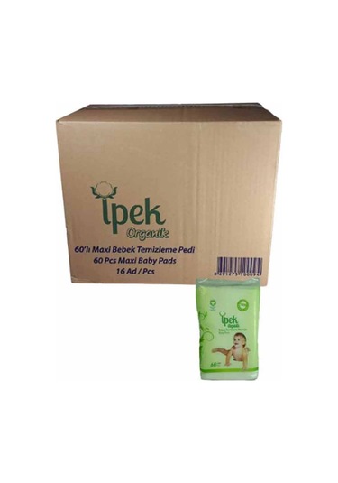 İpek Organik Bebek Temizleme Pamuğu 60 x 16 Paket