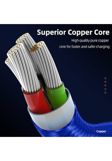 Enkay 3a Usb To Type-c Manyetik Hızlı Şarj Veri Kablosu Led Işıkla, Uzunluk: 1m Gümüş