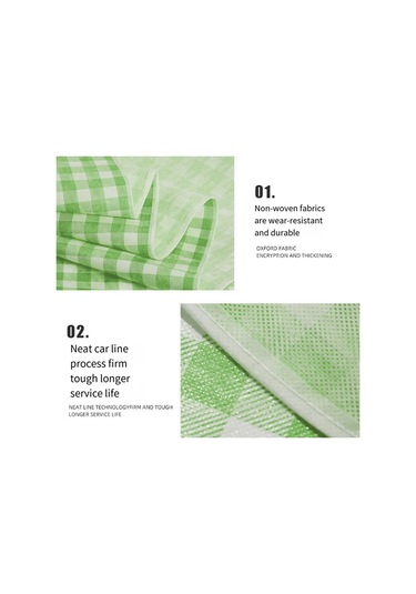 Xiaaokeji Piknik Battaniyeleri 80x80 İnç Ekstra Büyük Katlanabilir Kompakt Açık Hava Matı Yeşil