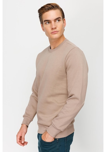 Igs İgs Erkek Camel Standart Bisiklet Yaka Sweatshirt Camel