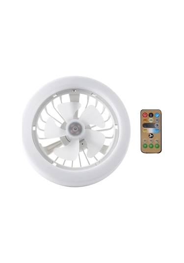 Hfambition Tavan Fanı Lambalı E27 Soketli, Işıma Ve Soğutma Fonksiyonlu, Hız Ayarlı, Ev Dekorasyonu İçin Elektrikli Tavanlı Ventilatör