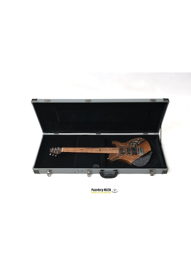Elektro Gitar Custom Epoksi & Yıllanmış Ağaç Kişiye Özel Transparent Black