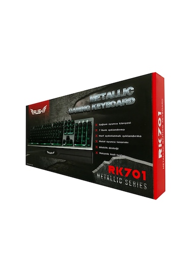 Rush RK701 Usb Kablolu 7 Renk Işıklandırmalı Mekanik Gaming Q Klavye