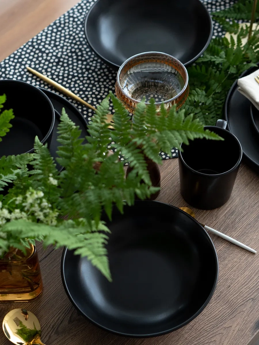 Korall 800 Ml / 20 Cm Sola Black Derince Çorba Kabı Seti 2'li 432680122 Siyah