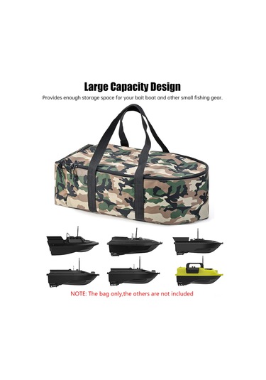 Aubyhe Balık Tutma Botu Depolama Çantası - Siyah Kamo, Su Geçirmez 1000d Oxford Kumaş, Taşınması Kolay Balıkçı Gereci