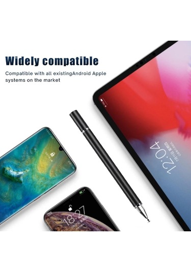 Fonken Evrensel 2 In 1 Android - iOS - iPad Uyumlu Stylus Çizim Kalemi Beyaz