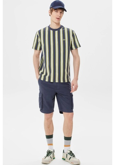 Lacoste Men's Regular Fit Cotton Bermuda Shorts Erkek Kargo Cepli Bermuda Şort Lacivert