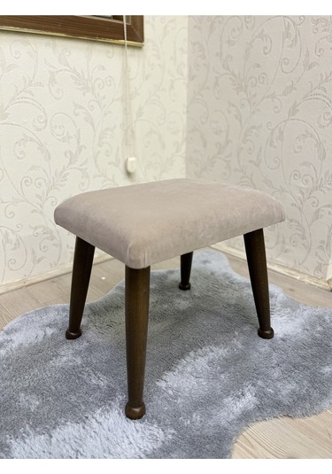 Asedia Trend Ceviz Krem Kapitoneli Sallanan Sandalye Koltuk