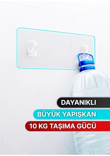 Bino Büyük Yapışkanlı Çok Amaçlı Dayanıklı Banyo Düzenleyici 2'li Çok Renkli