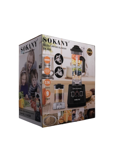 Sokany SK-666 Prokitchen 5000 W 2 Si 1 Arada Blender