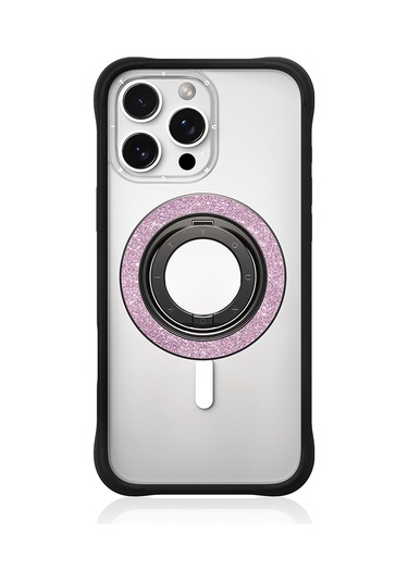 Youngkit Colorful Serisi Double Magnetik Ring Stand Telefon Tutucu Pembe