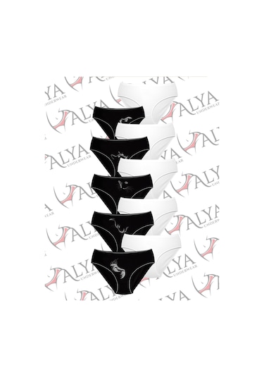Alya Underwear Kadın Külot Basic Slip Renkli Pamuklu Iç Çamaşırı 10'lu Paket Multicolor-x32 Multicolor - X17