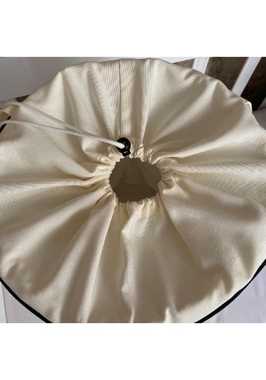 HS Hometex Kedicik Nakışlı Bez Kirli ve Oyuncak Sepeti