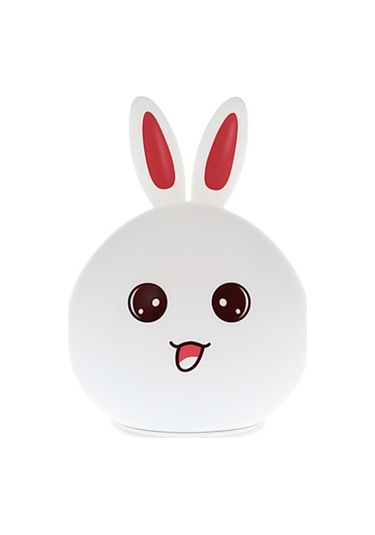 Agoodshop Kızlar İçin Led Tavşan Gece Lambası Usb, Bebek Ve Çocuk Hediyesi, Hayvan Karikatür Dekoratif Lamba Başucu Yatak Odası İçin 1 Adet Polisilikon 2v