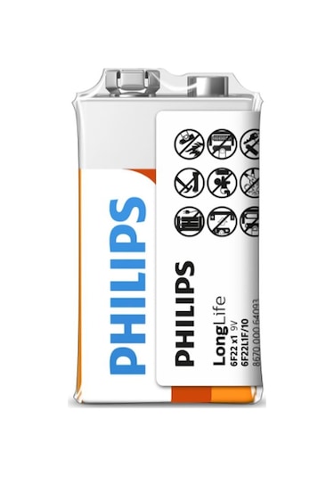 Philips Extra Çinko Pil 9v 6f22l1f