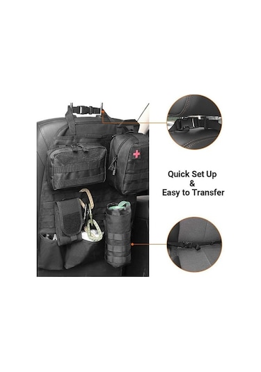 Besthome1 Arac Koltuk Molle Çok Amaçlı Su Geçirmez Hafif Dayanıklı Saklama Çantası