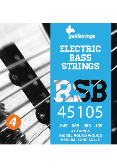 Galli Rsb45105 Model 045-105 Numara Nikel Bas Gitar Tel Seti