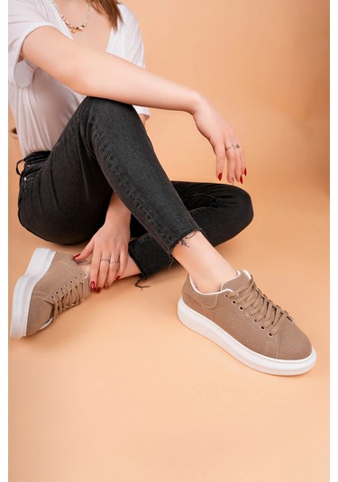 Luis A Costa Lc101 Açık Kahve Süet Kadın Sneaker Renkli