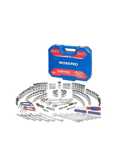 Workpro Wp202530 1/4' 3/8 1/2' Metrik/inç 164 Parça Cr-v Ağı