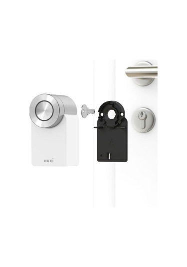 Nuki Smart Lock Pro 4. Nesil Beyaz Akıllı Kapı Kilidi Güvenlik Cihazları
