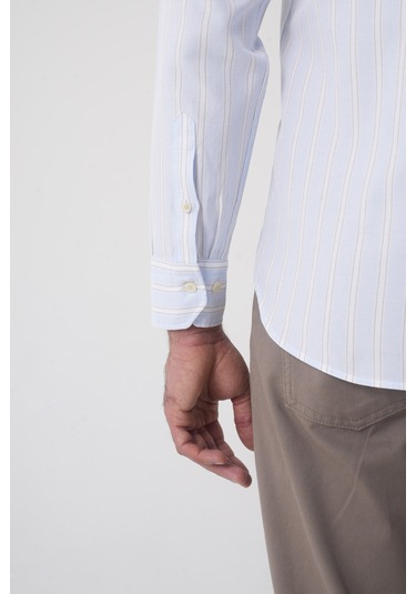 Bisse Regular Fit Erkek Uzun Kol Tek Cep Pamuk Mavi Gömlek Gmczg250072 D35 Mavi