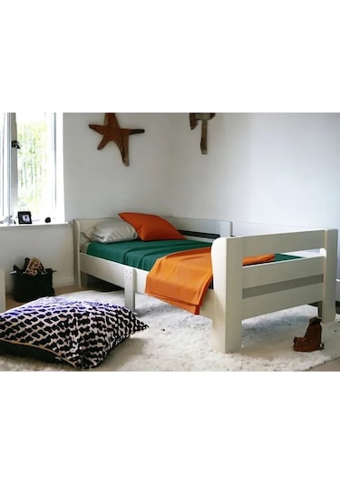 Fawdecor Doğal Mdf-lam Sedir Karyola Baza Beyaz