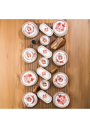 Perotti Danish 28 Parça Kahvaltı Seti 12 Kişilik Kahvaltı Takımı Çok Renkli