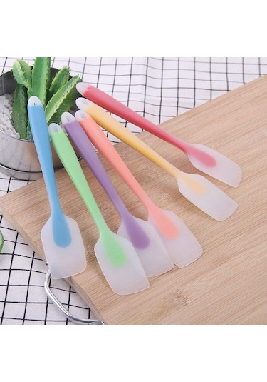 Turuncu Silikon Spatula Krem Pişirme Kazıyıcı Yapışmaz Pasta Spatula Isıya Dayanıklı Çerez Pasta Kazıyıcı Pişirme Mutfak Pasta Araçları