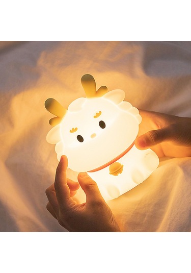 Teltree Renkli Işıklı Yatağa Arkadaş Lambası - Şarjlı 2.5w Dokunmatik Kibarlık Işığı Hediyelik Ürün Beyaz